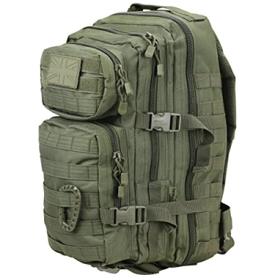 Image of Kombat Unisex Outdoor Molle Backpack available in Green 28 Litres