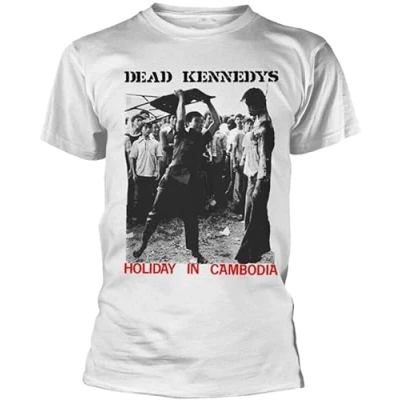 Image of Dead Kennedys &#039;Holiday in Cambodia&#039; (White) Men T Shirt Size 3XL