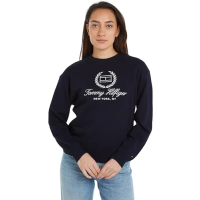 Image of Tommy Hilfiger Women Sweatshirt without Hood, Blue (Desert Sky), L