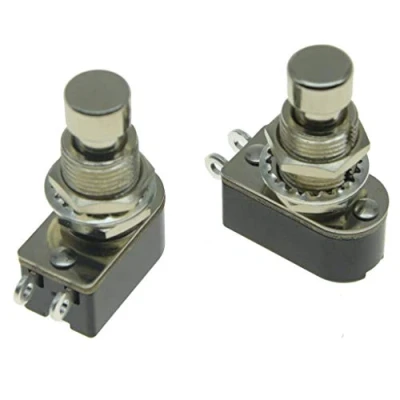 Image of KAISH Pack of 2 SPST Pin Momentary Soft Touch Push Button Electric Guitar Pedal Foot Switch OFF(ON)