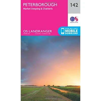 Image of Landranger 142 Peterborough, Market Deeping &amp; Chatteris Map With Digital Version