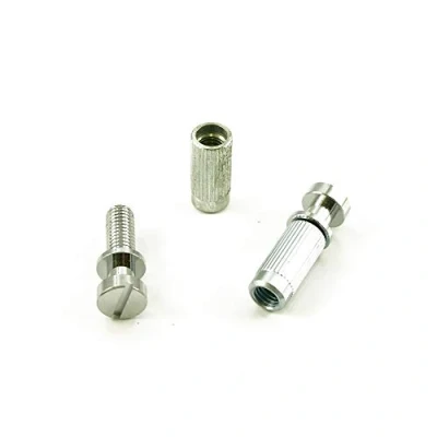 Image of Gotoh Stop Tailpiece Stud and Insert Set Metric Thread Chrome