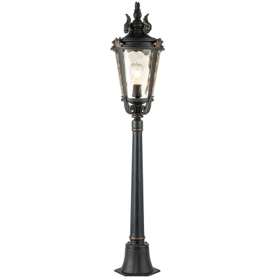 Image of Baltimore 1 Light Medium Outdoor Post Lantern Weathered Bronze IP44, E27