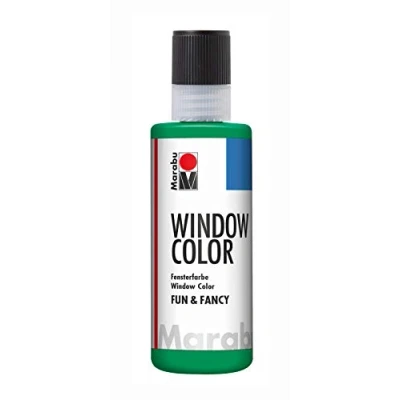 Image of Marabu Window Colour Fun and Fancy Paint 80ml 067 Rich Green