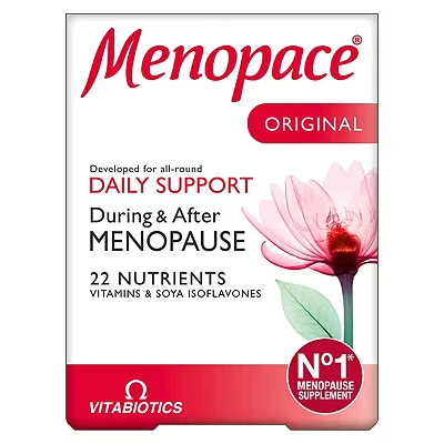 Image of Menopace Original No. 1 Menopause Supplement for Women. by Vitabiotics. 30 Day Vitamin Perimenopause formula Pack of , Tablet