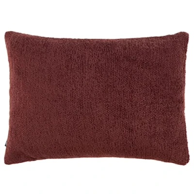 Image of Paoletti Nellim Reversible Boucle Rectangular Filled Cushion Red Bouclé Size 40 cm x 50