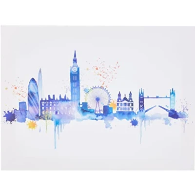 Image of Art Group AFWDC92361 The Summer Thornton London Skyline Canvas Print, Cotton, Multi Colour, 1.8 x 30 40 cm