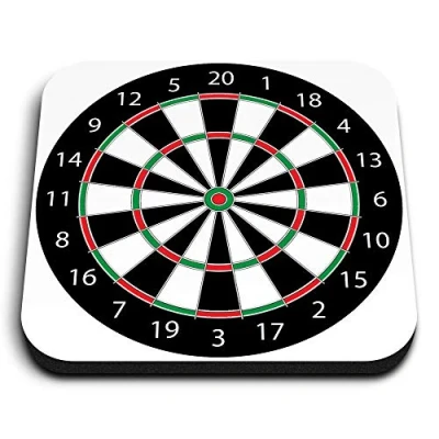 Image of 1 x Square MDF Fridge Magnet Dart Board Darts Game 4643