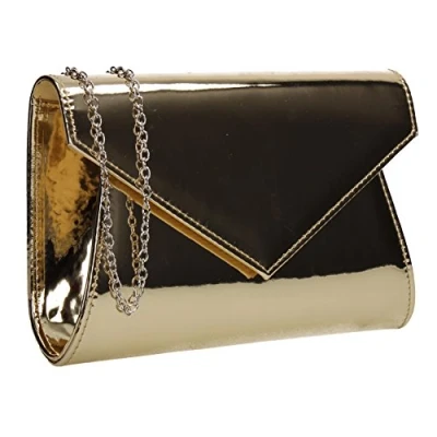 Image of SwankySwans Women&#039;s Lenny Clutch Bag, Gold