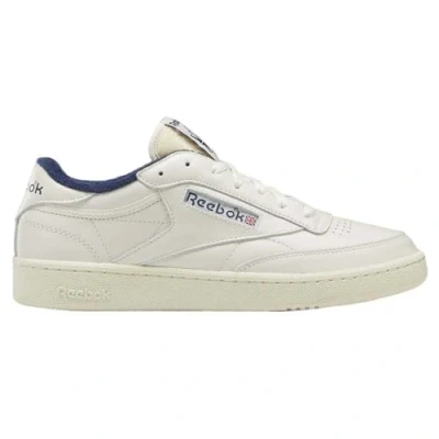 Image of Reebok Classic CLUB C 85 Vintage Unisex Trainers, Size: 9.5, Chalk/alabasterter/vector navy High quality imitation leather