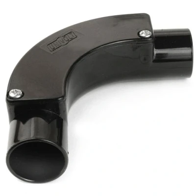 Image of Univolt Ib 20 Bk 20mm Black PVC Conduit Inspection Bend