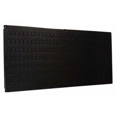 Image of Wall Control Pegboard 16in x 32in Horizontal Black Metal Tool Board Panel