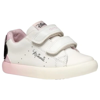 Image of Geox Baby B GISLI Girl D Sneaker, White/Pink, 5 UK Child