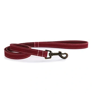 Image of Ancol Timberwolf Leather Raspberry Pink Dog Puppy Lead Pet Leash Accessory, 1m x 19mm
