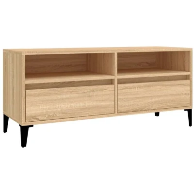 Image of vidaXL TV Cabinet Sonoma Oak 100x34.5x44.5 cm Engineered Wood