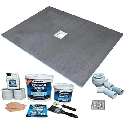 Image of Nassboards Wetroom Shower Tray &amp; Aqua Kit