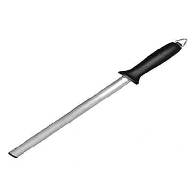 Image of Vogue Professional Honing Steel Diamond Knife Sharpening 30.5cm / 12 inch, Rockwell Hardness 99, Microcrystalline Surface, Hanging Hook Storage D161