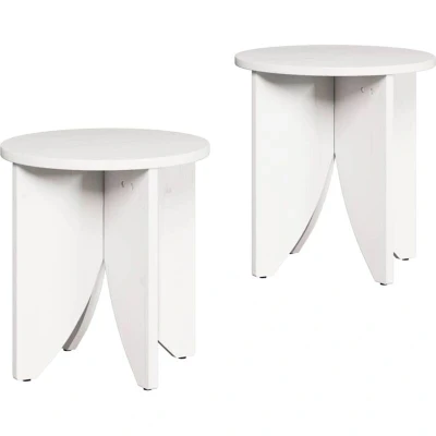 Image of vidaXL Coffee Table Set 2 pcs White 41.5 x 44 cm