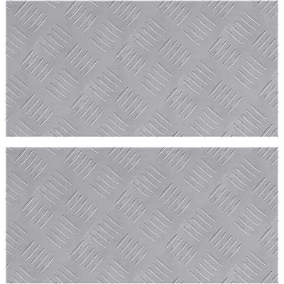 Image of vidaXL Aluminium Checker Plates 2 pcs Anti Slip 50x25 cm