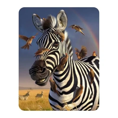 Image of 3D LiveLife Magnet Jailbird from Deluxebase. Lenticular Zebra Fridge Magnet. Magnetic decor for kids and adults with artwork licensed renowned artist, Jerry LoFaro