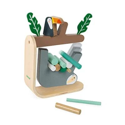 Image of Janod Wooden Balance Sloth Game Skill Fine Motor Skills Learning and Concentration Fsc Certified from 3 Years Old, J08046