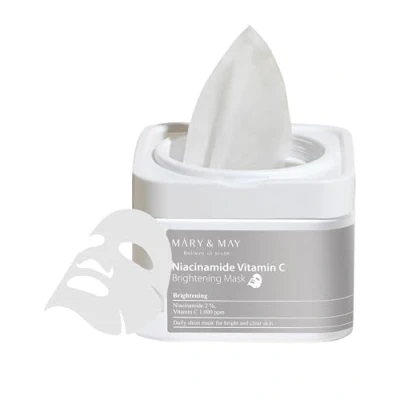 Image of [Mary&amp;May] Niacinamide Vitamin C Brightening Mask 30ea