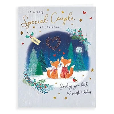Image of Piccadilly Greetings Character Christmas Card Special Couple 8 x 6 inches