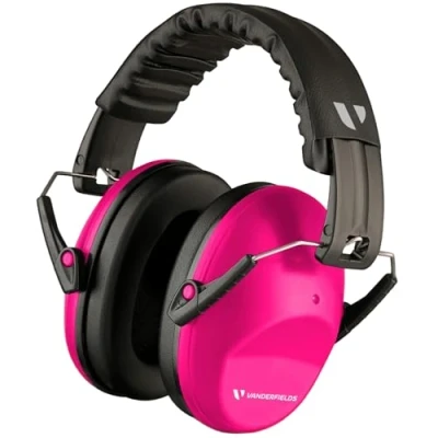 Image of Vanderfields Ear Defenders Adults, 26dB Certified UKCA, Protection Noise Cancelling Headphones, Safety Earmuffs Protectors, Sensory for Autism, DIY, Mowing, Construction