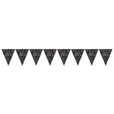 Image of (PKT) Gold Celebration Plastic Pennant Bunting