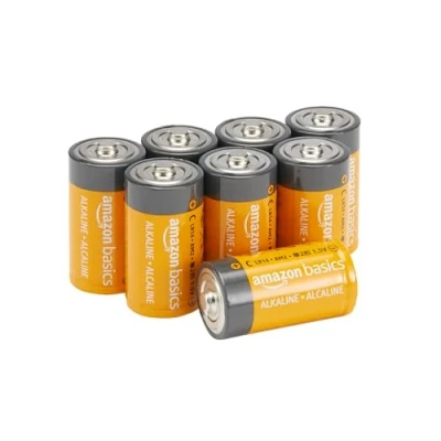 Image of Amazon Basics 8 Pack C Cell All Purpose Alkaline Batteries, 5 Year Shelf Life,