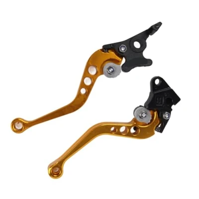 Image of Clutch Brake Lever, 2PCS 22mm 7/8inch Universal Motorcycle Drum Lever Handle CNC Aluminum(Gold)