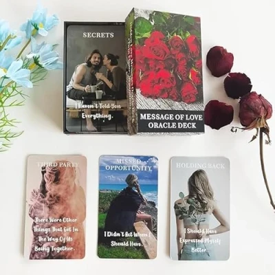 Image of QCFQCF Message of Love Oracle Cards, Cards for Beginners, Including Love, Romance, Twin Flame, Soulmate Messages