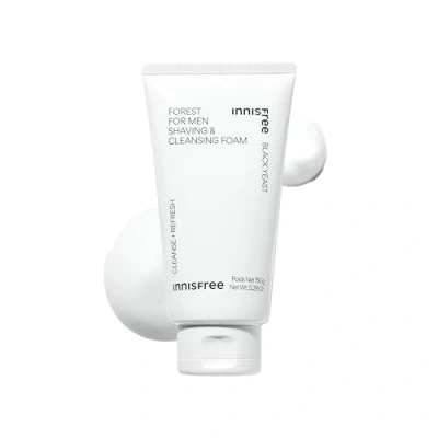 Image of innisfree black yeast forest for men shaving&amp;cleansing form 150g
