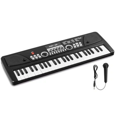 Image of MAX KD49 Electric Keyboard for Kids 49 Key Children&#039;s Music with Microphone Portable Beginners&#039; Piano Built In Speakers &amp; 6 Months Online Lessons
