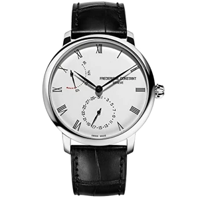 Image of Frederique Constant Frédérique Slimline Mens Black Watch FC 723WR3S6 Leather One Size