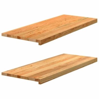 Image of vidaXL Window Sills 2pcs Light Brown Solid Oak Wooden Ledges 100x40x2 cm Natural Board for Stylish Display