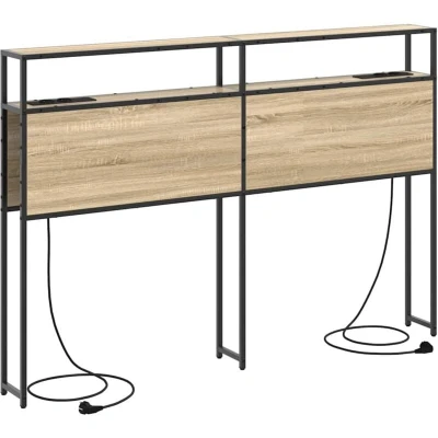 Image of vidaXL Storage Headboard Sonoma oak 160 cm Engineered wood