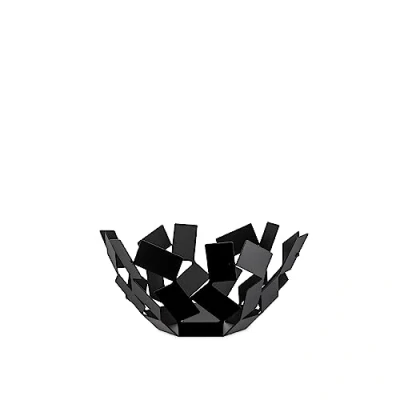 Image of Alessi MT02 B La Stanza Dello Scirocco Fruit Holder, 18/10 Stainless Steel, Black, 27.3 x 12.7 cm