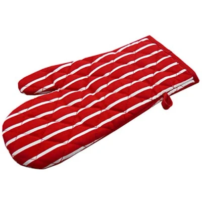 Image of Seaquin Butchers Stripe Single Oven Mitt, in a Choice of 7 Colours (Red 62868)