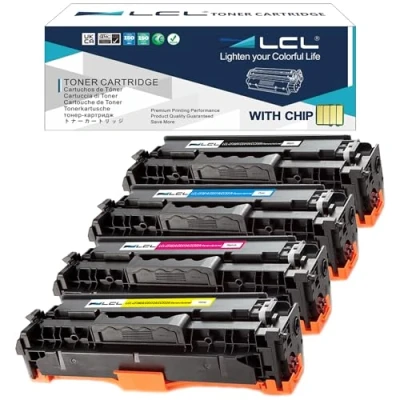 Image of LCL Remanufactured Toner Cartridge 304A CC530A CC531A CC532A CC533A (4PK Black Cyan Magenta Yellow) Replacement for HP Color LaserJet CP2020 CP2025 CP2025dn CP2025n CP2025x CM2320 CM2320fxi CM2320n