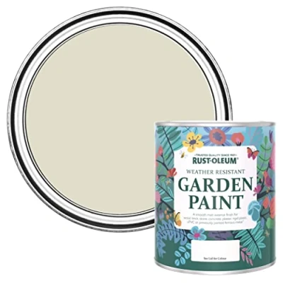 Image of Rust Oleum Beige Mould Resistant Garden Paint in Matt Finish Relaxed Oats 750ml