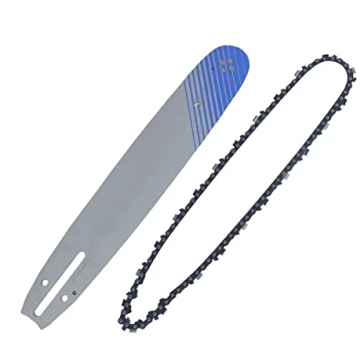 Image of SPARES2GO 12&quot; Chain &amp; Bar Set Compatible with Bosch AKE30 AKE30B AKE30LI AKE35B Chainsaw (45 Links, 3/8″ LP, 30cm)