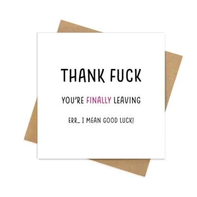 Image of Cupid Stunt leaving gifts for colleagues women or men Funny card, sorry your cards to go with good luck gifts, new job card (Style 7)