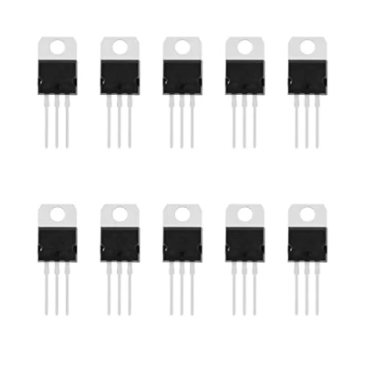 Image of eMagTech 10pcs LM317 LM317T 3 Terminal Adjustable Voltage Regulators 1.2 37V 1.5A TO 220 Package for Electronic DIY Project Applications