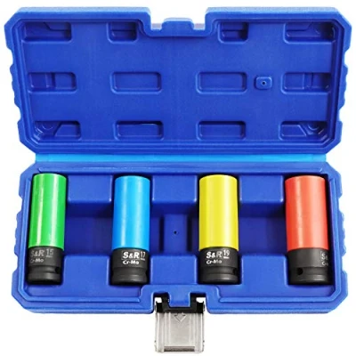 Image of S&amp;R Alloy Wheel Protective Impact Sockets (2. 15, 17, 19, 21 mm (4 pcs.))