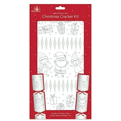 Image of Make And Fill Your Own Festive Seasonal Christmas Party Cracker Craft Kit (Colour Own)