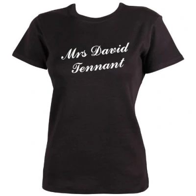 Image of Dead Fresh Mrs David Tennant T Shirt, S Black