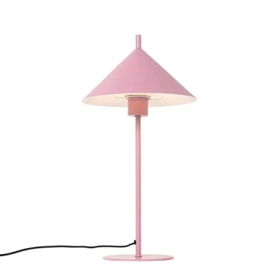 Image of Qazqa Designer Table lamp I Light Pink Triangolo Design Suitable for LED E27 1 Steel Living Room Bedroom
