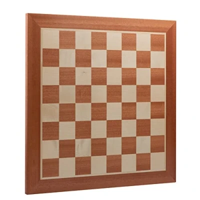 Image of Classic Wooden Chess Board Master of Clean Inarsia 44 cm Professional Mahogany Sycamore Tournament Chessboard NO.4