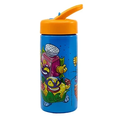 Image of Stor Superthings 410ml Sports Water Bottle with Straw and Built in Handle